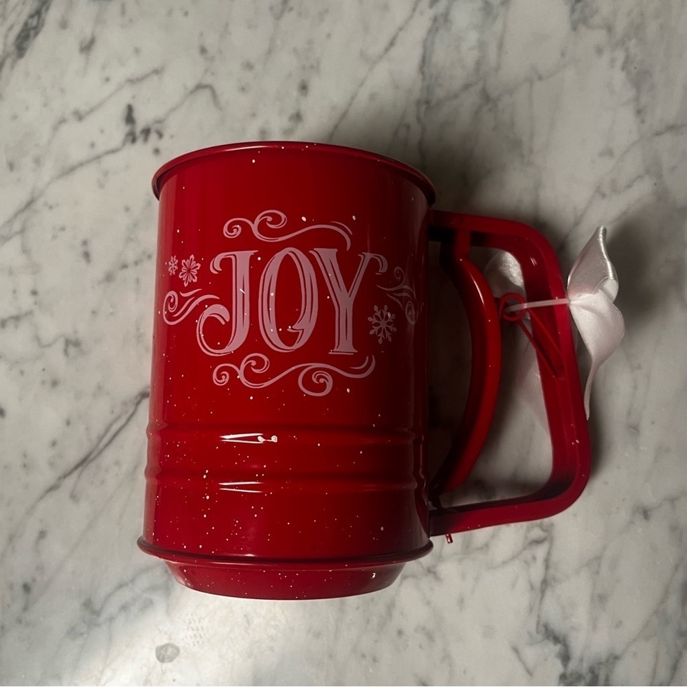 NWT Red Holiday Joy Sifter